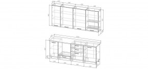 Кухонный гарнитур Смоки 2200 h950 (Стол. 38 мм) в Кудымкаре - kudymkar.ok-mebel.com | фото 2
