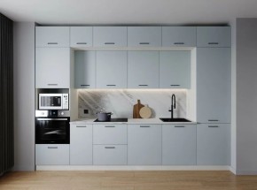 Кухонный гарнитур Смоки 3400 (Стол. 26мм) в Кудымкаре - kudymkar.ok-mebel.com | фото