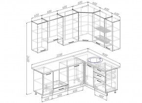 Кухонный гарнитур угловой Дели 2200*1600 (Стол. 38мм) в Кудымкаре - kudymkar.ok-mebel.com | фото 2