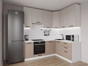 Кухонный гарнитур угловой Каппучино 2200*1600 h 950 (Стол. 26мм) в Кудымкаре - kudymkar.ok-mebel.com | фото