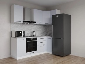Кухонный гарнитур угловой Смоки 2200*1000 (Стол. 38 мм) в Кудымкаре - kudymkar.ok-mebel.com | фото