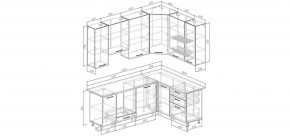 Кухонный гарнитур Умбра 2200*1600 h950 (Стол. 38мм) в Кудымкаре - kudymkar.ok-mebel.com | фото 2