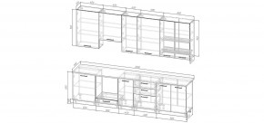 Кухонный гарнитур Умбра 3000 h950 (Стол. 38мм) в Кудымкаре - kudymkar.ok-mebel.com | фото 2