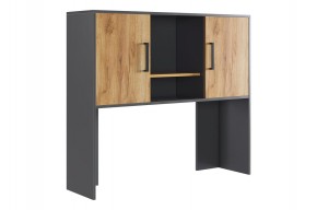 ЛАЙТ 2 Надстройка стола компьютерного (1200) графит в Кудымкаре - kudymkar.ok-mebel.com | фото