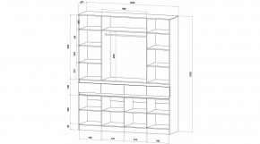 ЛЕНОРА Спальный гарнитур (модульный) графит в Кудымкаре - kudymkar.ok-mebel.com | фото 9