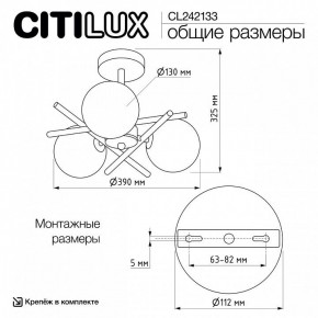 Люстра на штанге Citilux Ronny CL242133 в Кудымкаре - kudymkar.ok-mebel.com | фото 7