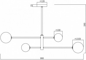 Люстра на штанге Freya Sphirity FR5376CL-04B в Кудымкаре - kudymkar.ok-mebel.com | фото 2