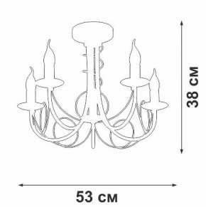 Люстра на штанге Vitaluce V3035 V3035-0/5PL в Кудымкаре - kudymkar.ok-mebel.com | фото 3
