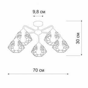 Люстра на штанге Vitaluce V4258 V4258-0/5PL в Кудымкаре - kudymkar.ok-mebel.com | фото 2