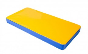 Мат гимнастический 1х0,5х0,08м цв. синий-желтый в Кудымкаре - kudymkar.ok-mebel.com | фото 1