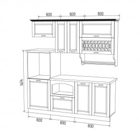 МИЛАНО Кухонный гарнитур 2,0 м Компоновка №3 в Кудымкаре - kudymkar.ok-mebel.com | фото 6