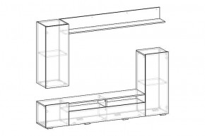 МИЯ Гостиная (дуб сонома/белый глянец) в Кудымкаре - kudymkar.ok-mebel.com | фото 2