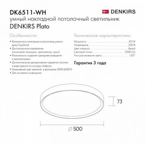 Накладной светильник Denkirs PLATO DK6511-WH/1 в Кудымкаре - kudymkar.ok-mebel.com | фото 10