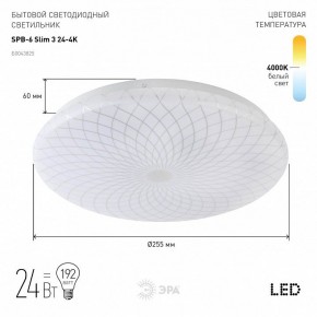 Накладной светильник Эра Slim SPB-6 Slim 3 24-4K в Кудымкаре - kudymkar.ok-mebel.com | фото 2