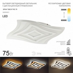 Накладной светильник Эра  SPB-6 GEO 6 RC 75 в Кудымкаре - kudymkar.ok-mebel.com | фото 2