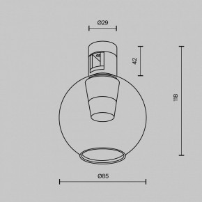 Накладной светильник Maytoni Bubble TR148-1-3W4K-B в Кудымкаре - kudymkar.ok-mebel.com | фото 6