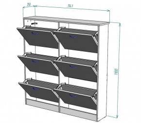 Обувница W13 в Кудымкаре - kudymkar.ok-mebel.com | фото 2