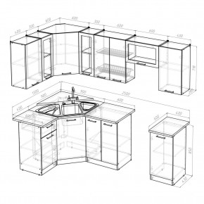 ОЛЬГА Кухонный гарнитур Оптима 1 (1300*2500 мм) в Кудымкаре - kudymkar.ok-mebel.com | фото 2