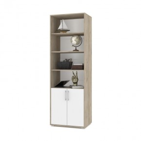 ОЛИВИЯ О21 Шкаф-стеллаж (дуб серый/белый) в Кудымкаре - kudymkar.ok-mebel.com | фото