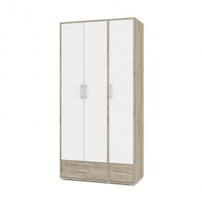 ОЛИВИЯ О32 Шкаф 3-х дверный (дуб серый/белый) в Кудымкаре - kudymkar.ok-mebel.com | фото