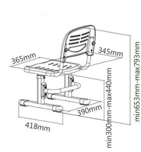 Парта-трансофрмер Amare II Pink + ящик + SST3 Pink в Кудымкаре - kudymkar.ok-mebel.com | фото 8