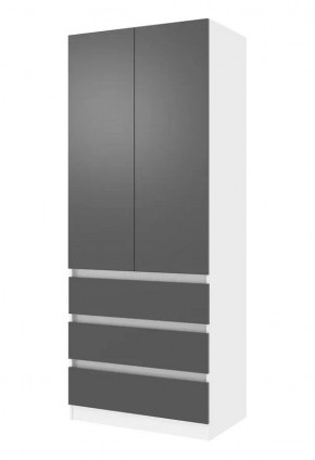 ПАРУС Шкаф 2-х ств. 800 (белый/графит) в Кудымкаре - kudymkar.ok-mebel.com | фото
