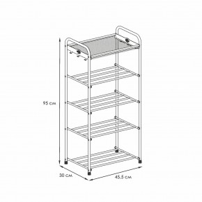 ПДОА15 Ч Подставка для обуви "Альфа 15" Черный в Кудымкаре - kudymkar.ok-mebel.com | фото 2