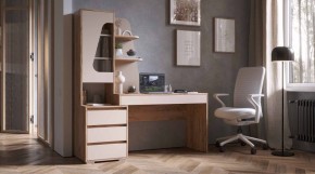 ПИФАГОР Стол компьютерный (дуб вотан/кашемир) в Кудымкаре - kudymkar.ok-mebel.com | фото