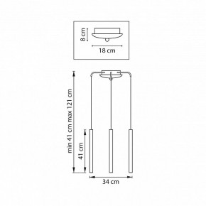 Подвесная люстра Lightstar Tubo L3T747247 в Кудымкаре - kudymkar.ok-mebel.com | фото 3