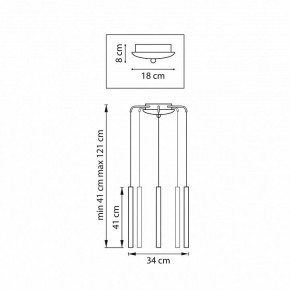 Подвесная люстра Lightstar Tubo L5T747247 в Кудымкаре - kudymkar.ok-mebel.com | фото 3