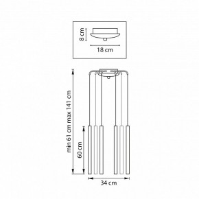 Подвесная люстра Lightstar Tubo L8T747347 в Кудымкаре - kudymkar.ok-mebel.com | фото 3