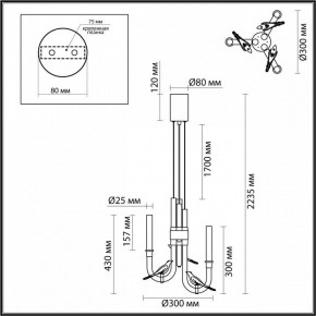 Подвесная люстра Odeon Light Lark 5431/6L в Кудымкаре - kudymkar.ok-mebel.com | фото 5