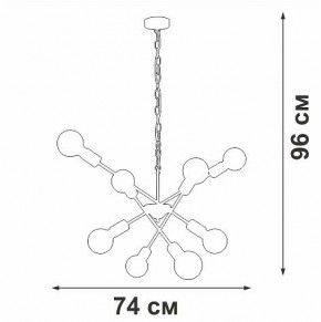 Подвесная люстра Vitaluce V4750 V4750-1/8 в Кудымкаре - kudymkar.ok-mebel.com | фото 2