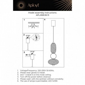 Подвесной светильник Aployt Nikusia APL.658.06.13 в Кудымкаре - kudymkar.ok-mebel.com | фото 3