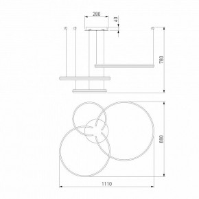 Подвесной светильник Eurosvet Gap 90180/3 золото 160W в Кудымкаре - kudymkar.ok-mebel.com | фото 5