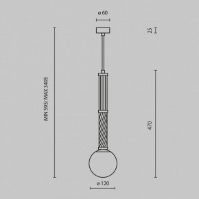 Подвесной светильник Maytoni Teatro MOD287PL-01BS в Кудымкаре - kudymkar.ok-mebel.com | фото 5