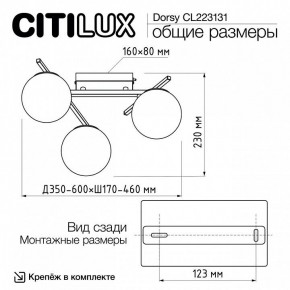 Потолочная люстра Citilux Dorsy CL223131 в Кудымкаре - kudymkar.ok-mebel.com | фото 11