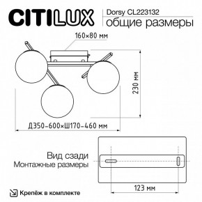 Потолочная люстра Citilux Dorsy CL223132 в Кудымкаре - kudymkar.ok-mebel.com | фото 12