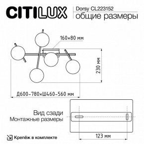 Потолочная люстра Citilux Dorsy CL223152 в Кудымкаре - kudymkar.ok-mebel.com | фото 10