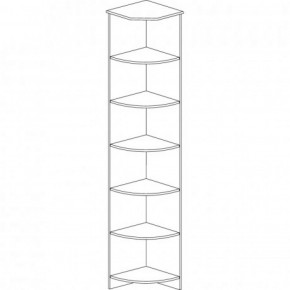 Шкаф угловой открытый №618 "Инна" Денвер темный в Кудымкаре - kudymkar.ok-mebel.com | фото 2