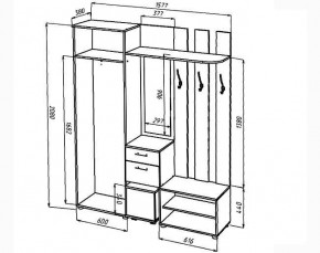 КРИСТИНА Прихожая (Венге/Анкор светлый) УНИ в Кудымкаре - kudymkar.ok-mebel.com | фото 2