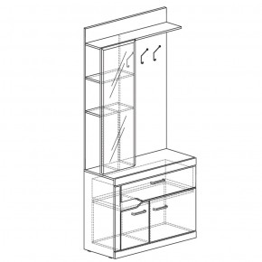 Шкаф для одежды открытый Ронда №319 в Кудымкаре - kudymkar.ok-mebel.com | фото 2