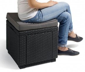 Пуфик Куб с подушкой (Cube with cushion) графит - прохладный серый в Кудымкаре - kudymkar.ok-mebel.com | фото 2