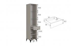 РИЧ Шкаф однодверный со стеклом в Кудымкаре - kudymkar.ok-mebel.com | фото 3