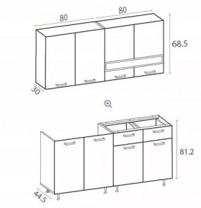 РИО-2 ЛДСП Кухонный гарнитур 1,6 м в Кудымкаре - kudymkar.ok-mebel.com | фото 7