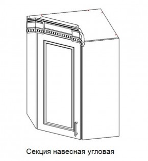 Секция навесная угловая "Верона" (600*600) в Кудымкаре - kudymkar.ok-mebel.com | фото