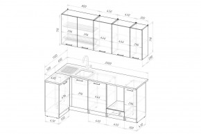 ШЕЛЛИ Кухонный гарнитур Прайм 400 (1100*2000 мм) в Кудымкаре - kudymkar.ok-mebel.com | фото 2