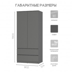 Шкаф 2-х створчатый Симпл ШК-03 (графит) в Кудымкаре - kudymkar.ok-mebel.com | фото 6