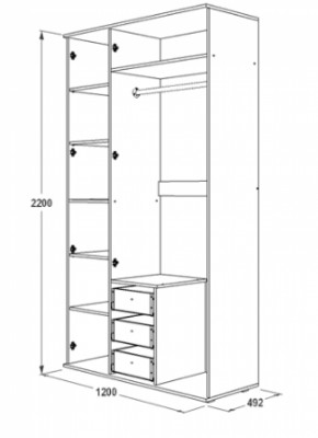 Шкаф 3-х дверный Ольга-14 в Кудымкаре - kudymkar.ok-mebel.com | фото 2