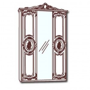 Шкаф 3-х дверный с зеркалами (01.143) Роза (орех) в Кудымкаре - kudymkar.ok-mebel.com | фото 1